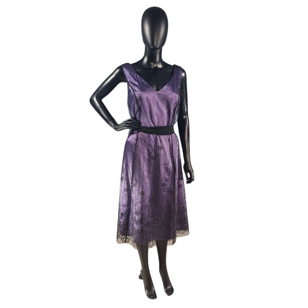 Purple/Black Sparkle Party Dress - Onyx Nites